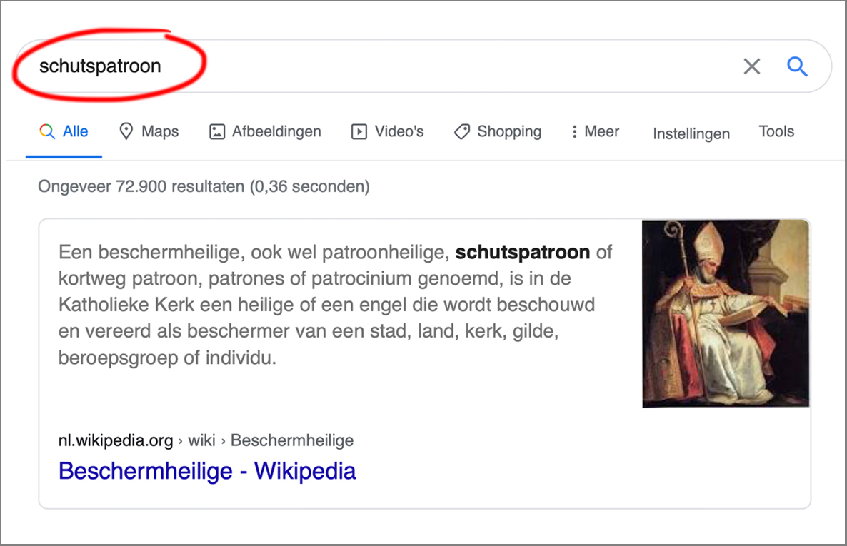 oorspronkelijke betekenis Schutspatroon volgens Wikipedia