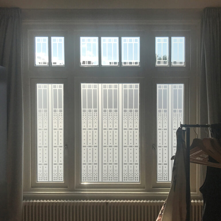 Anti inkijk raamfolie voor kleedkamer