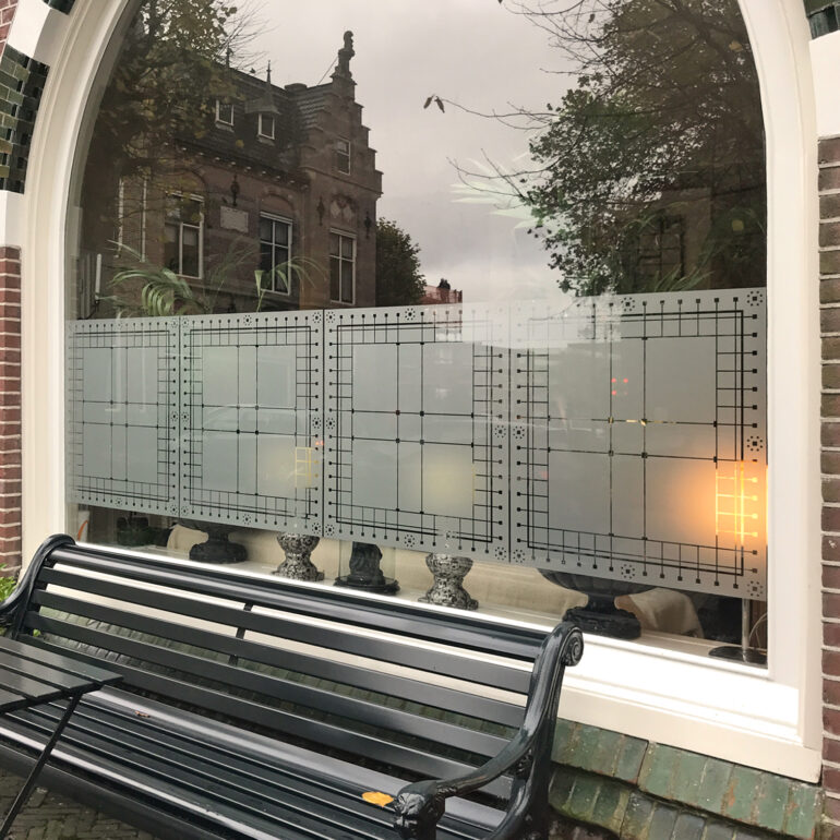 Raamfolie patroon tegen inkijk