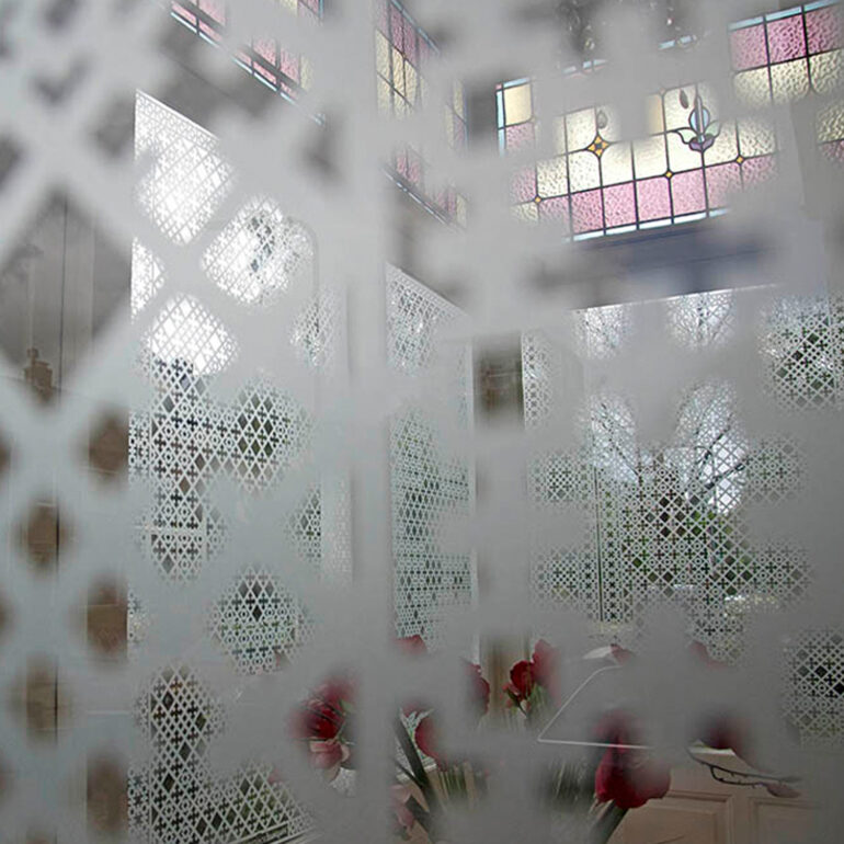 Anti-inkijk raamfolie voor serre